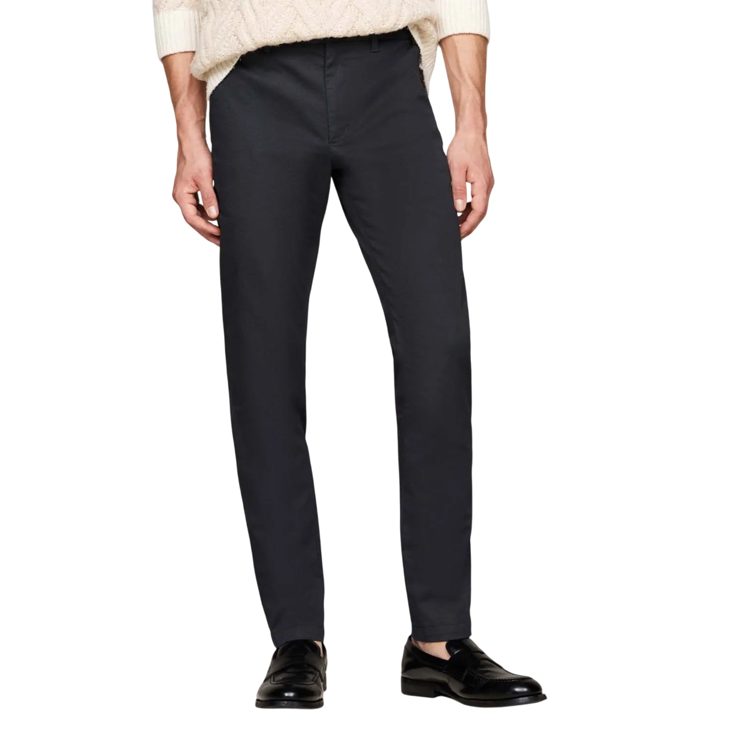 Blue - Side - Tommy Hilfiger Mens Bleecker Stretch Printed Slim Chinos