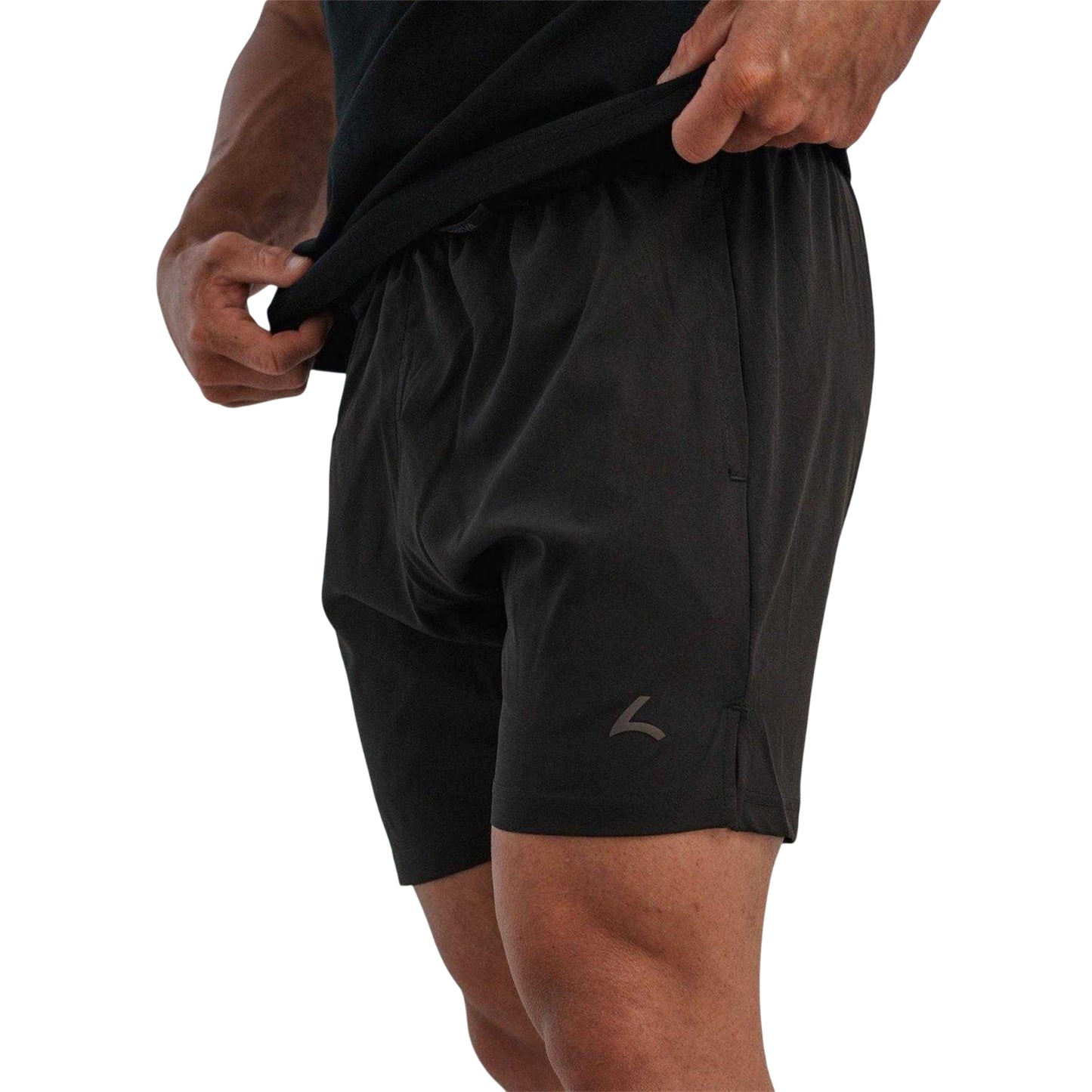 Black - Back - Reeva Mens Microfibre Shorts