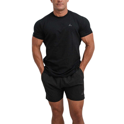 Black - Side - Reeva Mens Microfibre Shorts