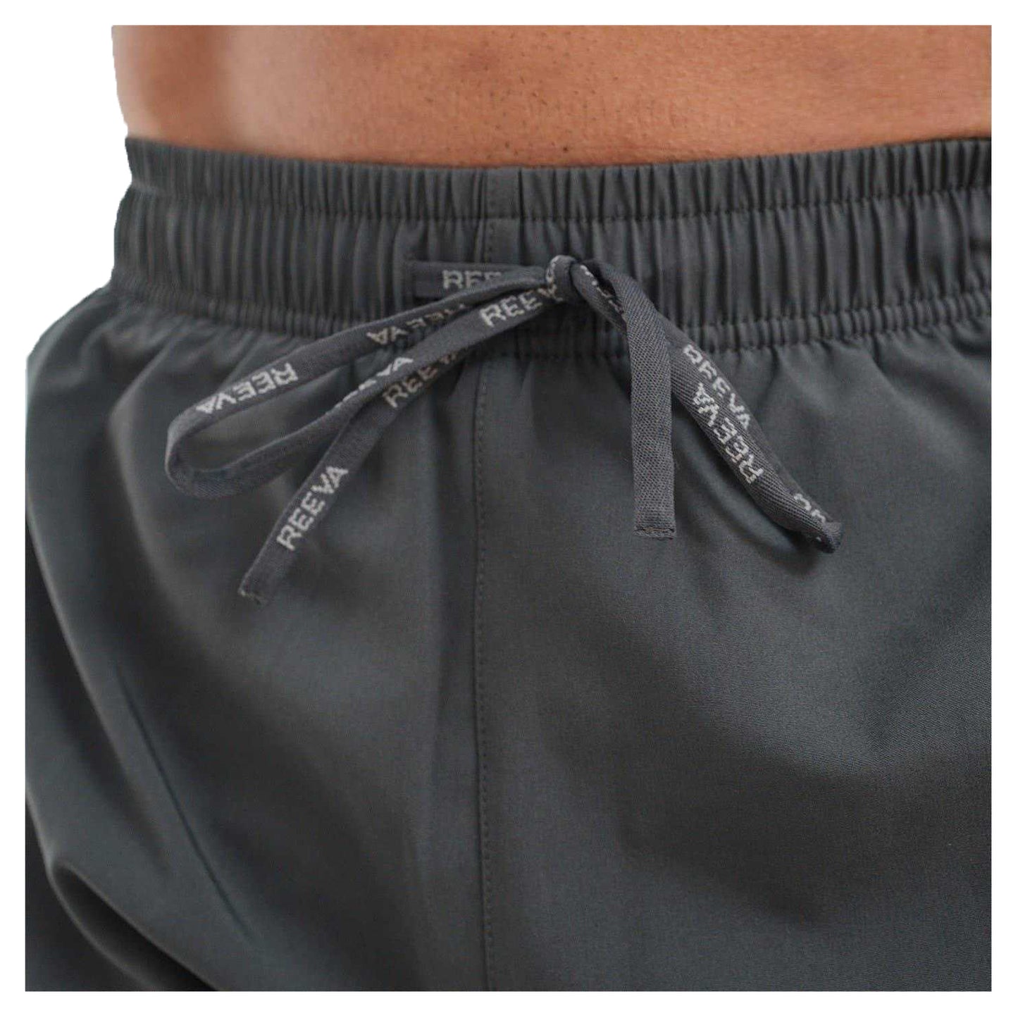 Grey - Back - Reeva Mens Microfibre Shorts