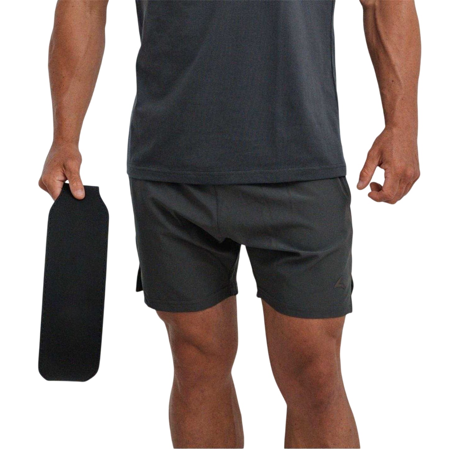 Grey - Side - Reeva Mens Microfibre Shorts