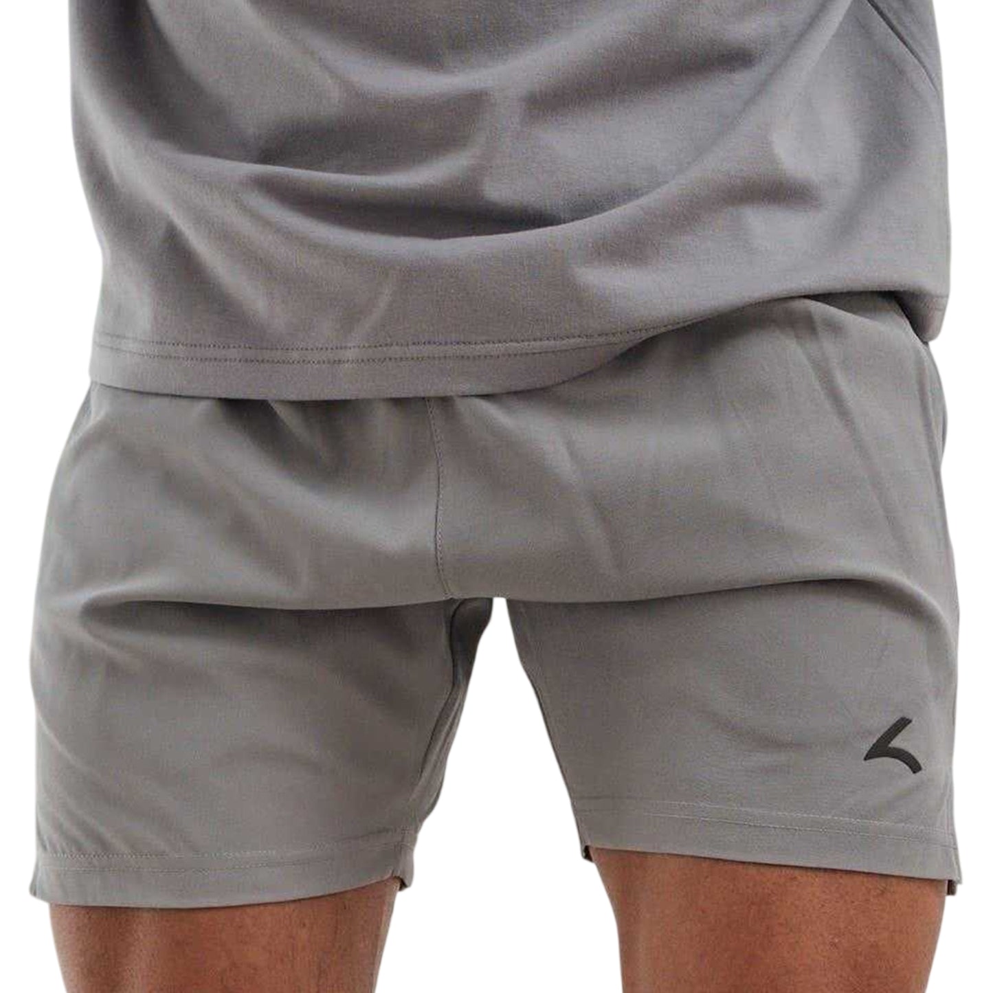 Light Grey - Back - Reeva Mens Microfibre Shorts