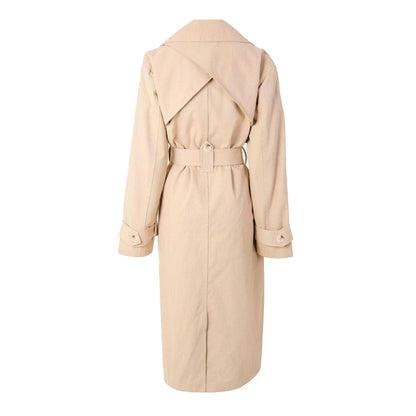 Beige - Back - 4th & Reckless Womens-Ladies Lapel Collar Trench Coat