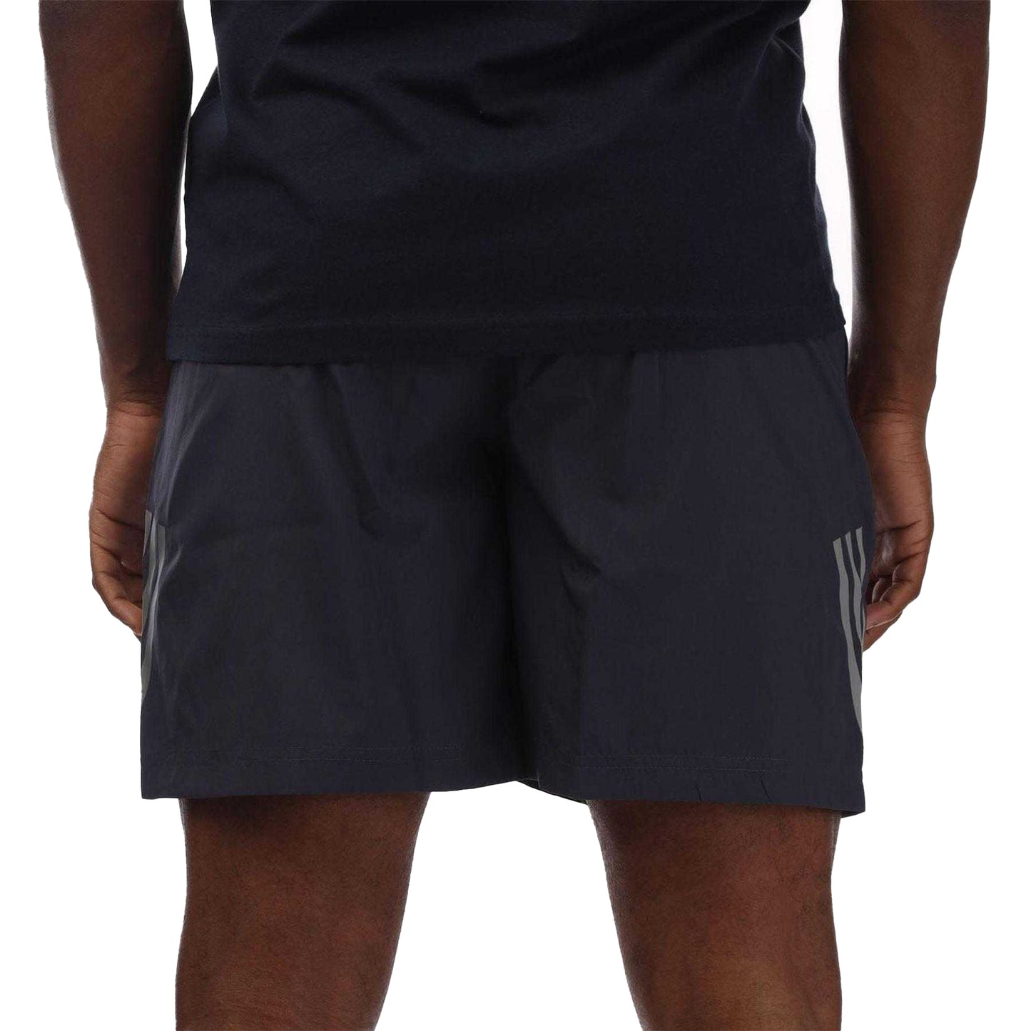 Navy - Back - Adidas Mens Tech Running Shorts