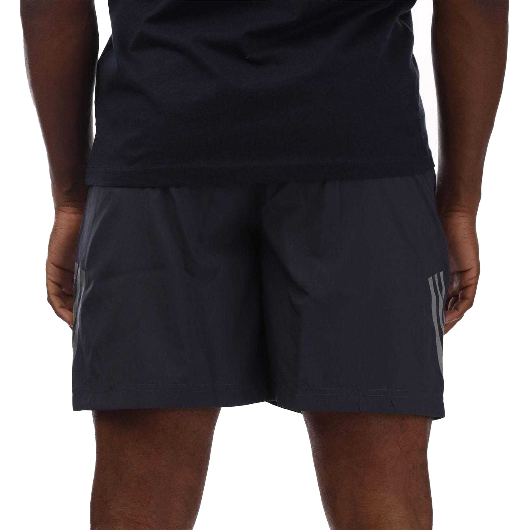 Navy - Back - Adidas Mens Tech Running Shorts