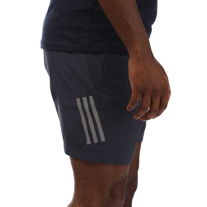 Navy - Side - Adidas Mens Tech Running Shorts