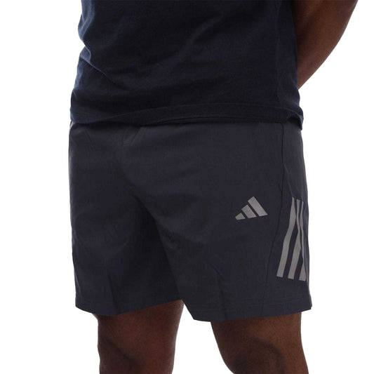 Navy - Front - Adidas Mens Tech Running Shorts
