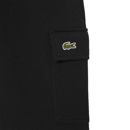 Black - Back - Lacoste Mens Cotton Cargo Shorts