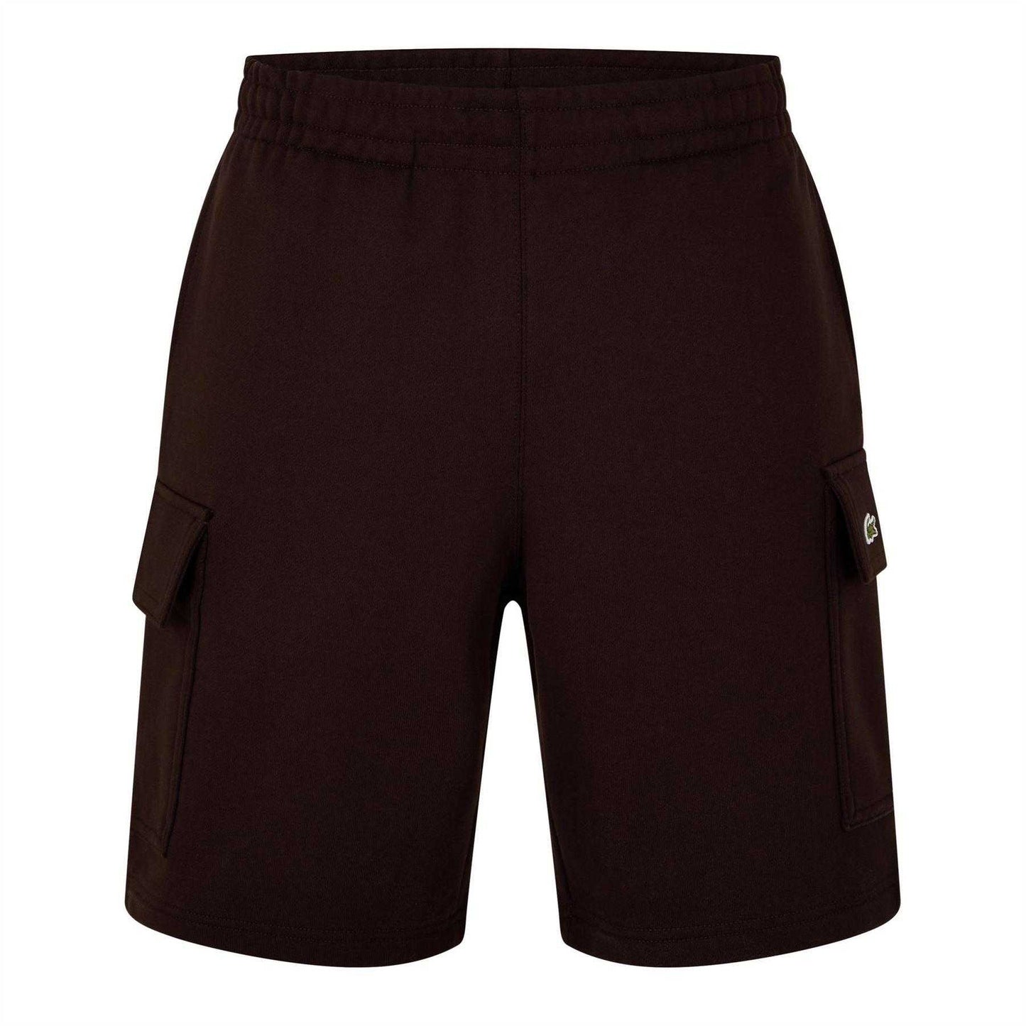 Brown - Front - Lacoste Mens Cotton Cargo Shorts