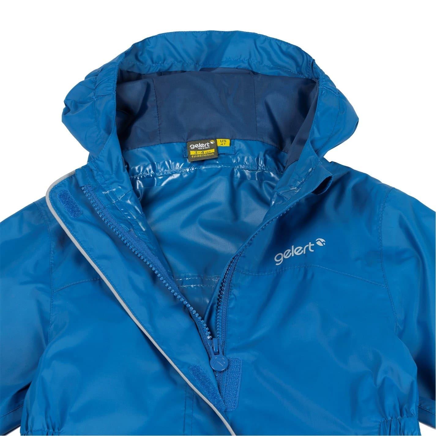 Blue - Side - Gelert Childrens-Kids Waterproof Rain Suit