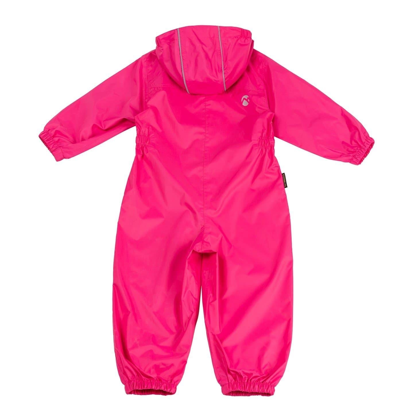 Pink - Back - Gelert Childrens-Kids Waterproof Rain Suit