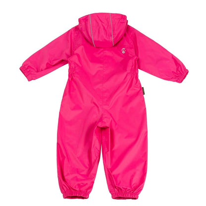 Pink - Back - Gelert Childrens-Kids Waterproof Rain Suit