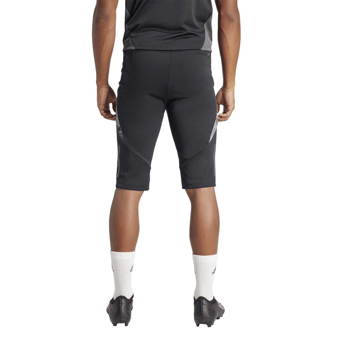 Black-Dark Grey - Back - Adidas Mens Tiro 24 Football Shorts