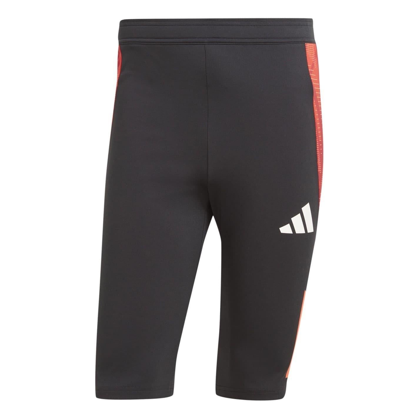 Black-Solar Red - Front - Adidas Mens Tiro 24 Football Shorts