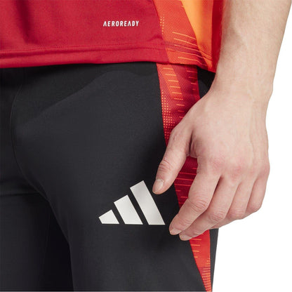 Black-Solar Red - Side - Adidas Mens Tiro 24 Football Shorts