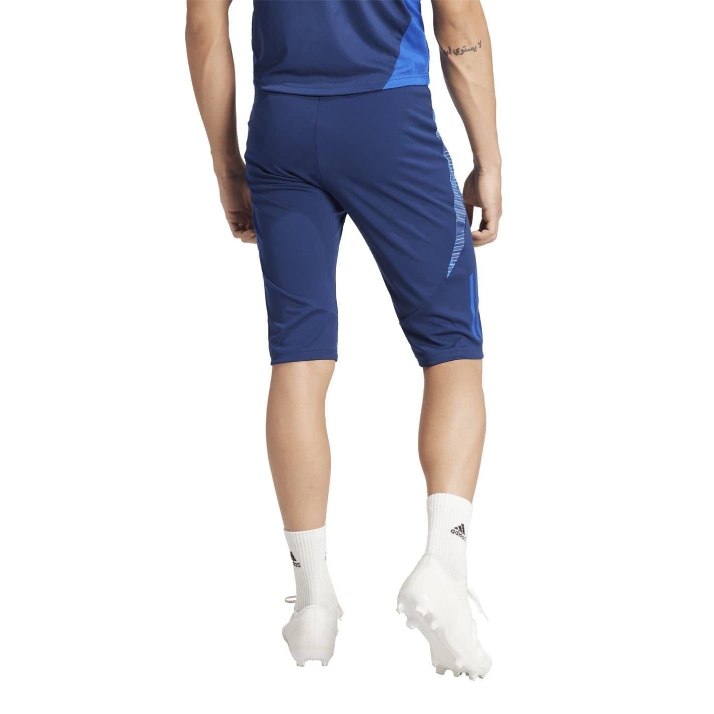 Navy Blue - Back - Adidas Mens Tiro 24 Football Shorts