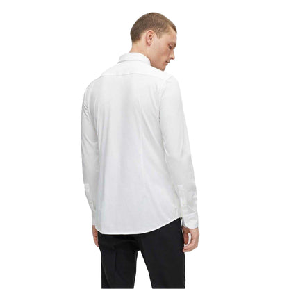 White - Back - Boss Mens Oxford Point Collar Slim Formal Shirt