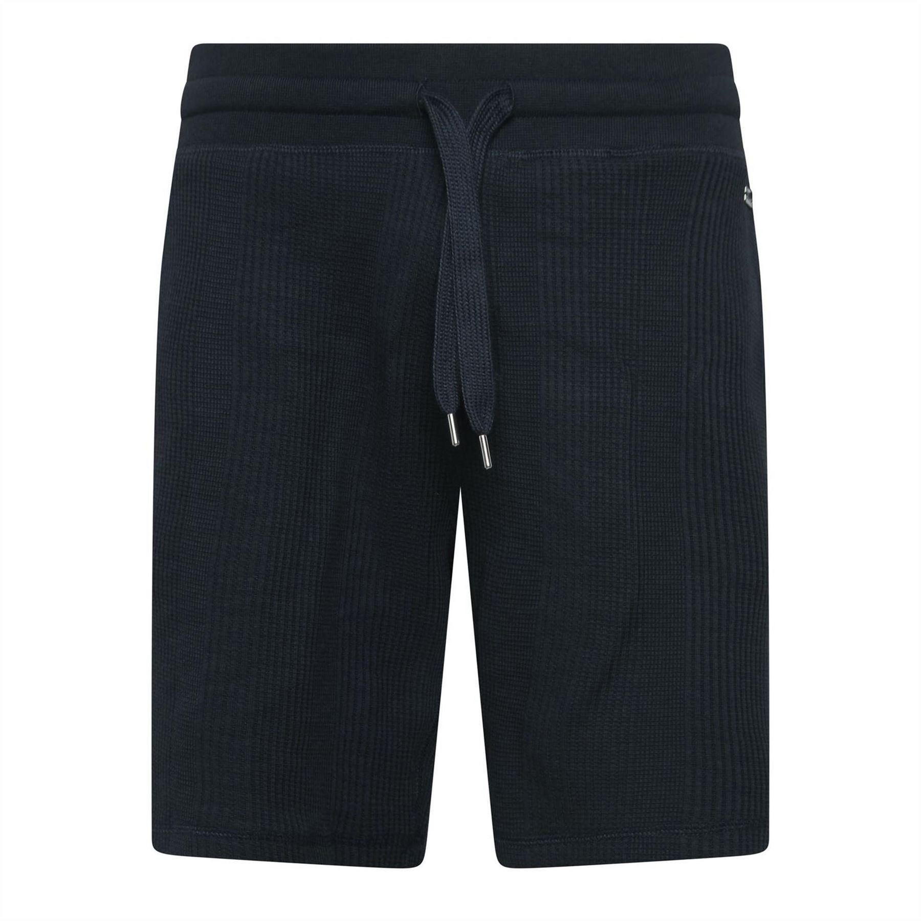 Dark Blue - Front - Boss Mens Structure Lounge Shorts