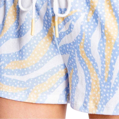 Light Blue - Back - PJ Salvage Womens-Ladies Tiger Stripe Shorts