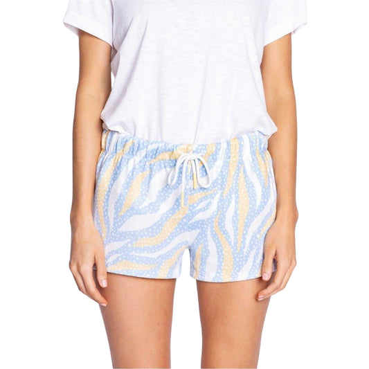 Light Blue - Front - PJ Salvage Womens-Ladies Tiger Stripe Shorts