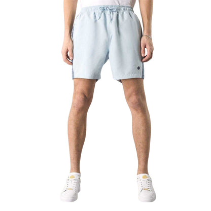 Light Blue - Side - Pretty Green Mens Paisley Swim Shorts