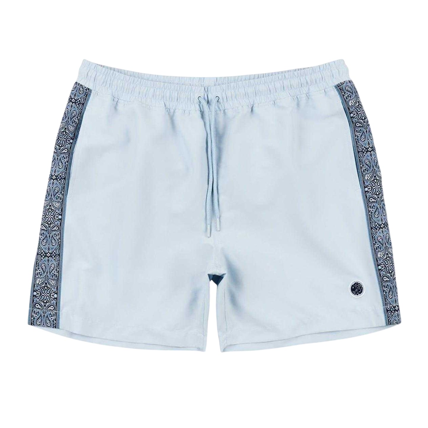 Light Blue - Front - Pretty Green Mens Paisley Swim Shorts