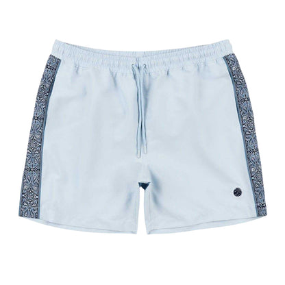 Light Blue - Front - Pretty Green Mens Paisley Swim Shorts