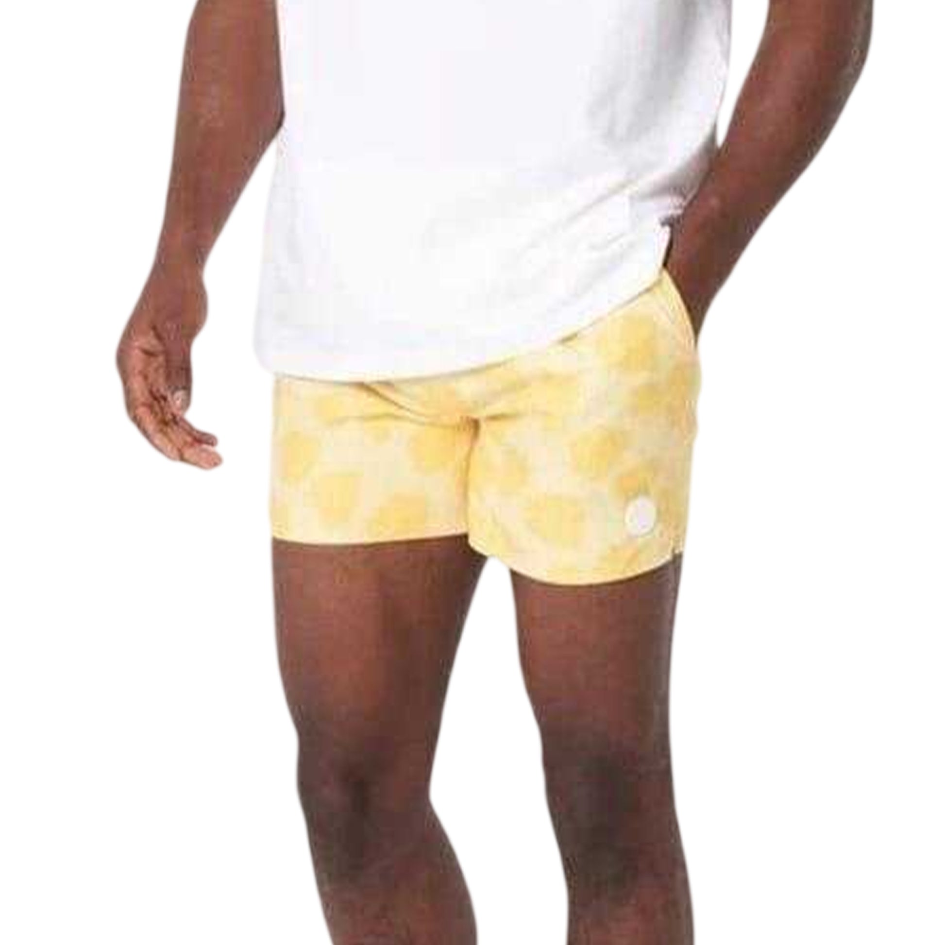 Stone - Front - Native Youth Mens Floral Pattern Modern Swimming Swim Shorts