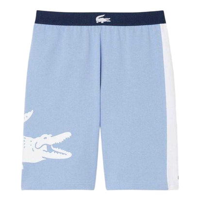 Blue - Front - Lacoste Mens Fleece Lounge Shorts