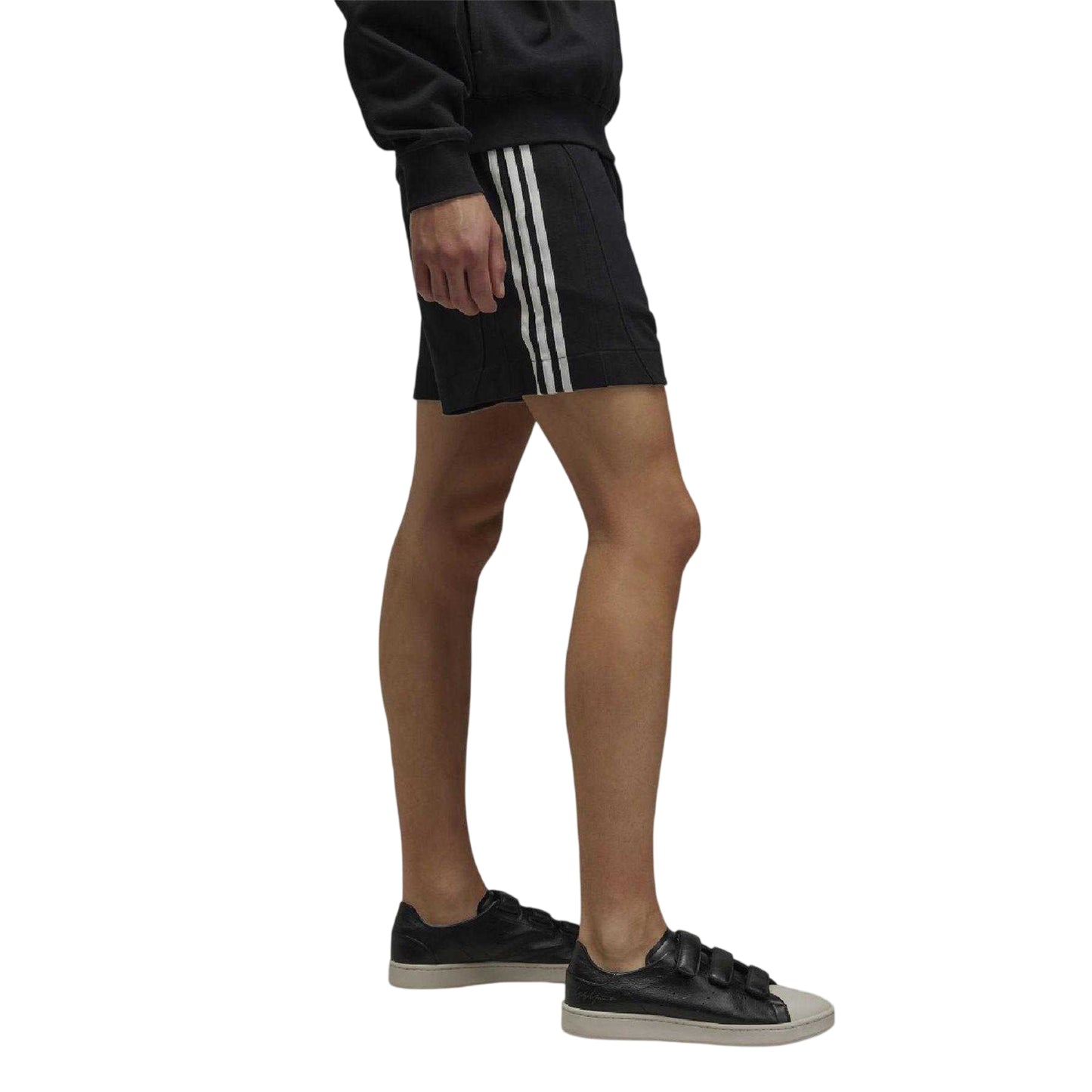 Black - Side - Y-3 Mens Cutline French Terry Tailored Shorts