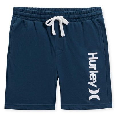 Blue - Front - Hurley Mens Logo Elasticated Waist Shorts