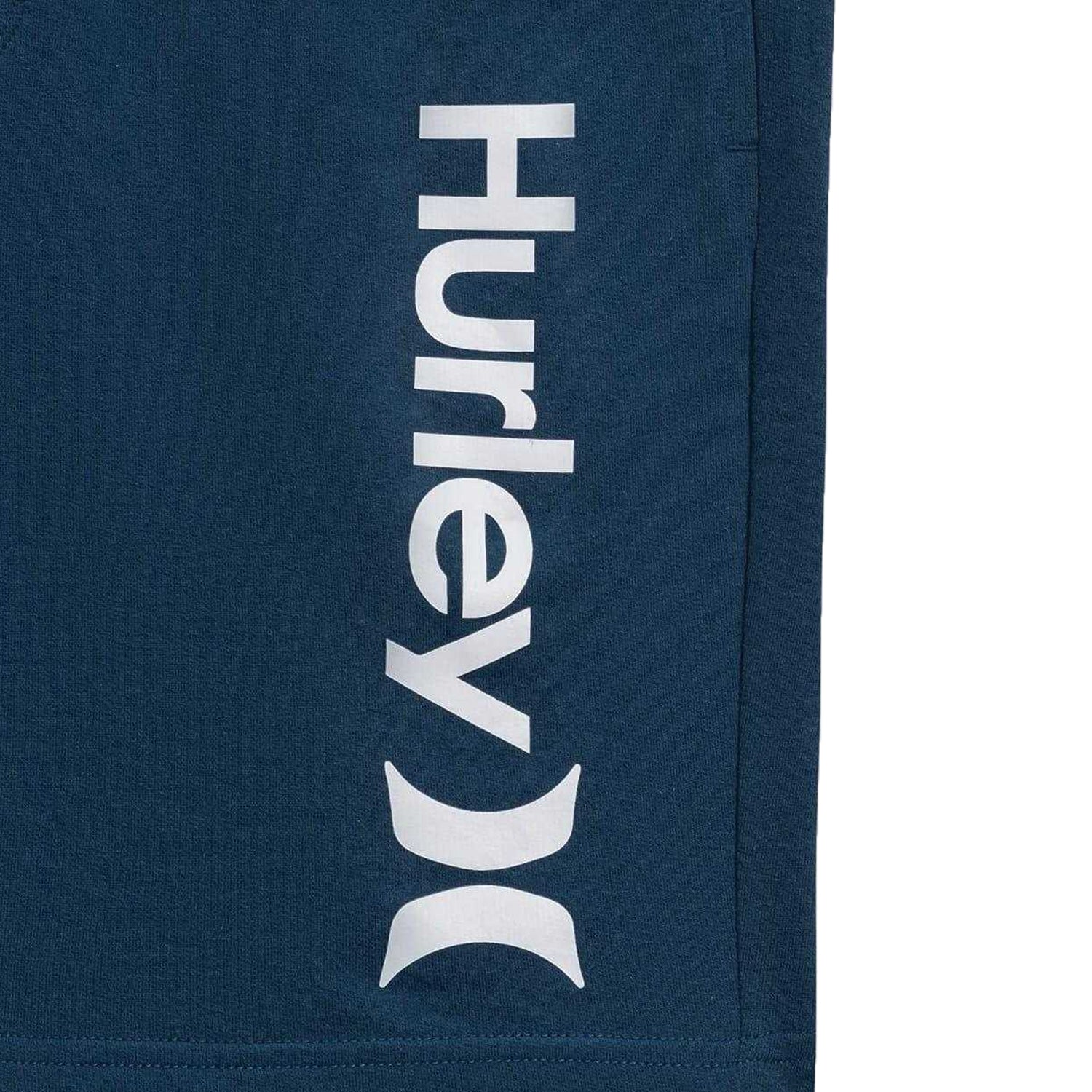 Blue - Side - Hurley Mens Logo Elasticated Waist Shorts