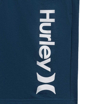 Blue - Side - Hurley Mens Logo Elasticated Waist Shorts
