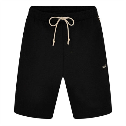 Black - Front - Boss Mens Headlo 1 Fleece Sport Shorts