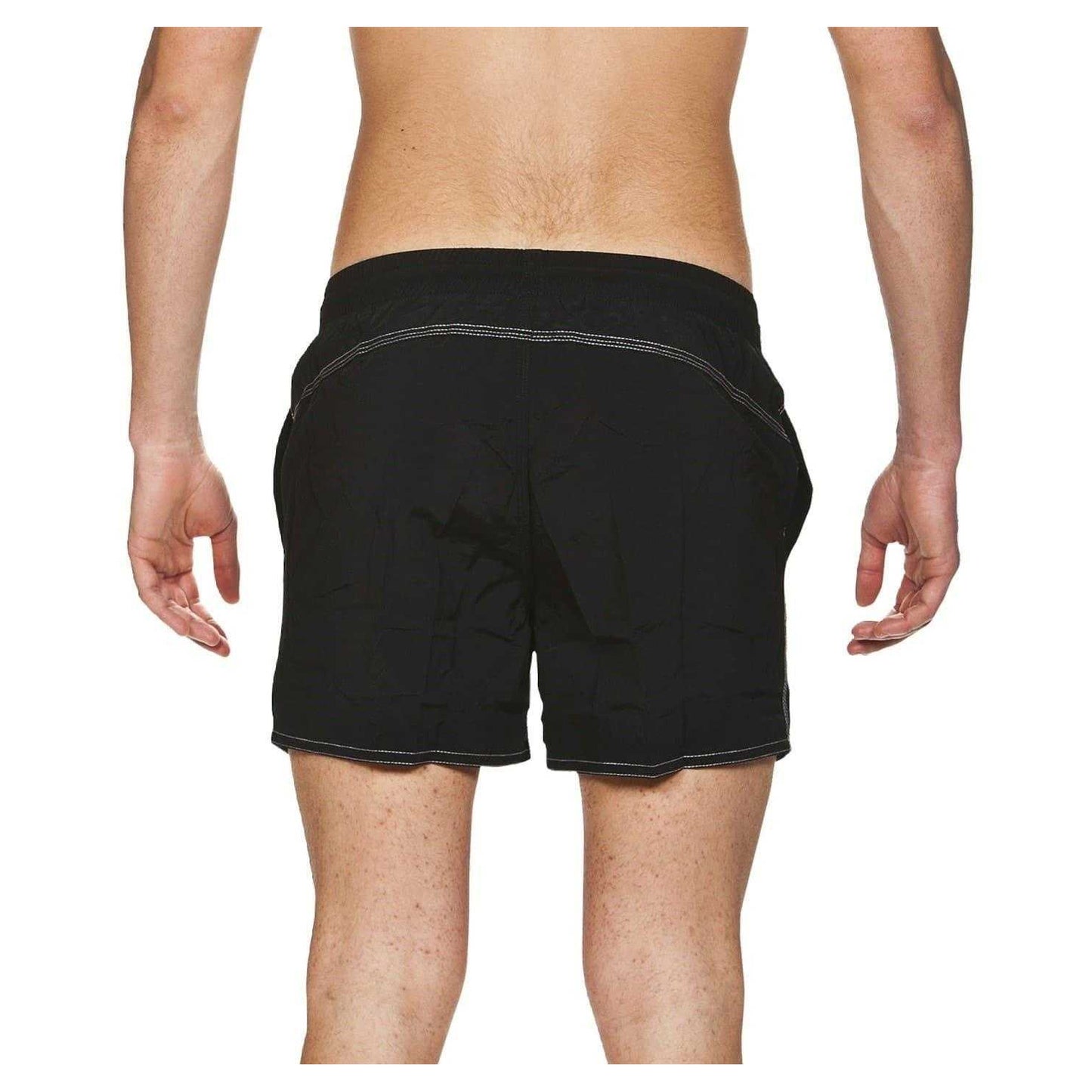 Black-White - Back - Arena Mens Bywayx Swim Shorts