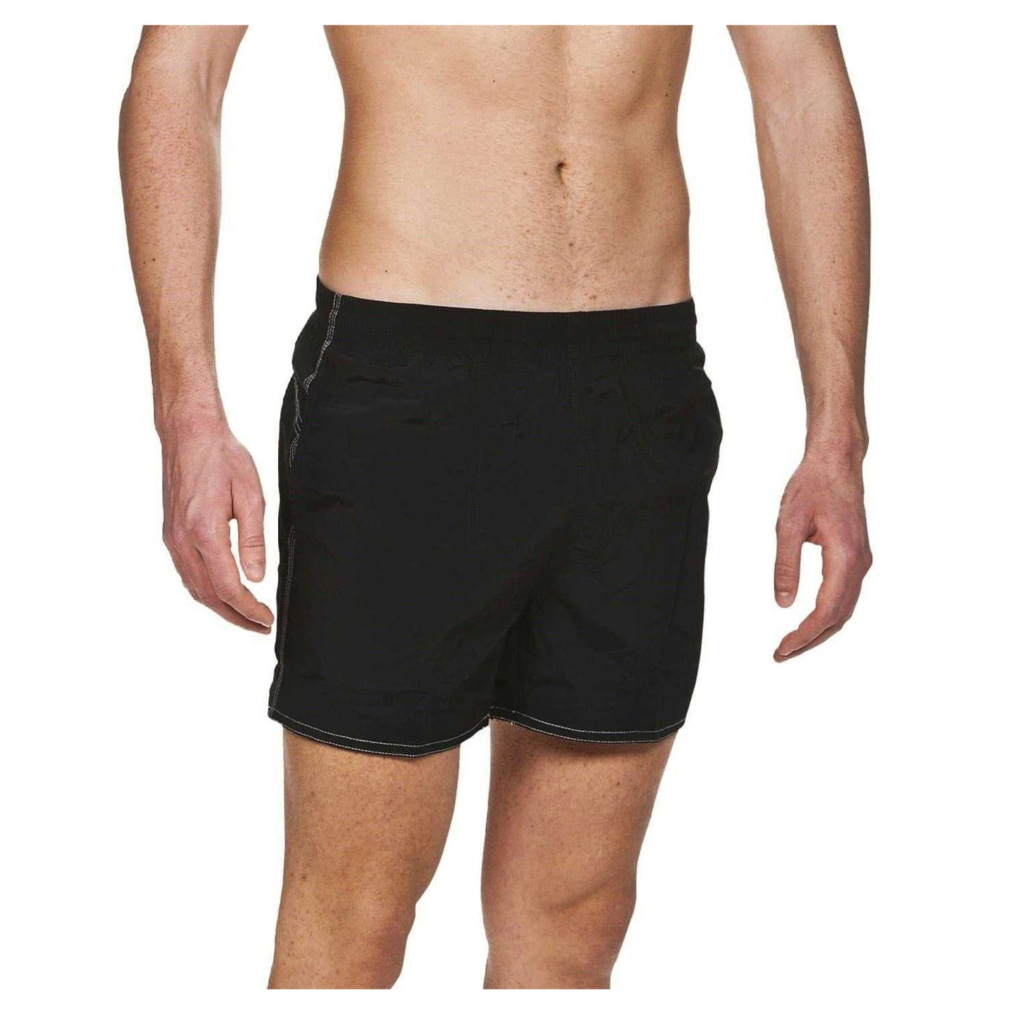 Black-White - Side - Arena Mens Bywayx Swim Shorts