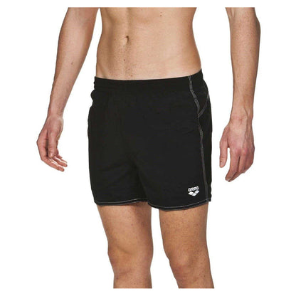 Black-White - Front - Arena Mens Bywayx Swim Shorts