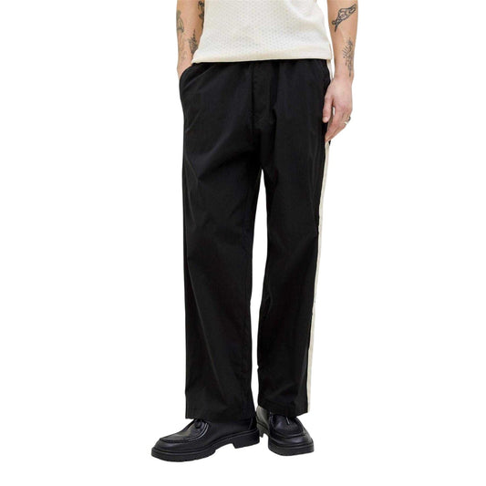Black - Front - Jack And Jones Mens Owen Stripe Wide Leg Joggers