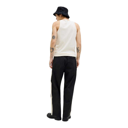 Black - Back - Jack And Jones Mens Owen Stripe Wide Leg Joggers