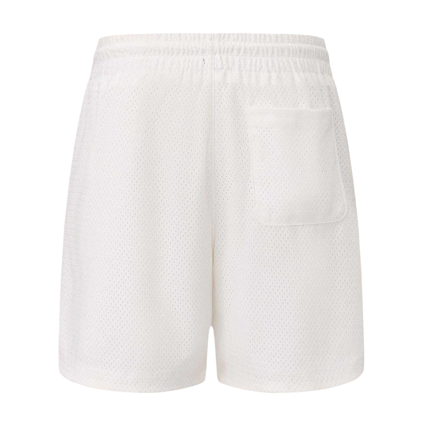 White - Back - Lonsdale Mens Mesh Shorts