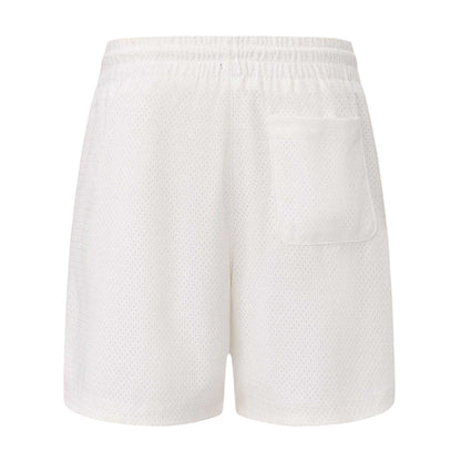 White - Back - Lonsdale Mens Mesh Shorts