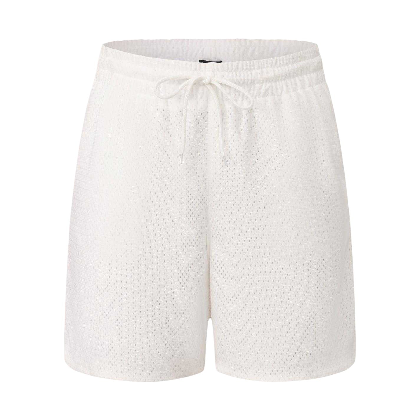 White - Front - Lonsdale Mens Mesh Shorts