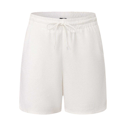 White - Front - Lonsdale Mens Mesh Shorts