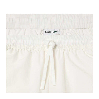 White - Side - Lacoste Womens-Ladies Fleece Solid Joggers