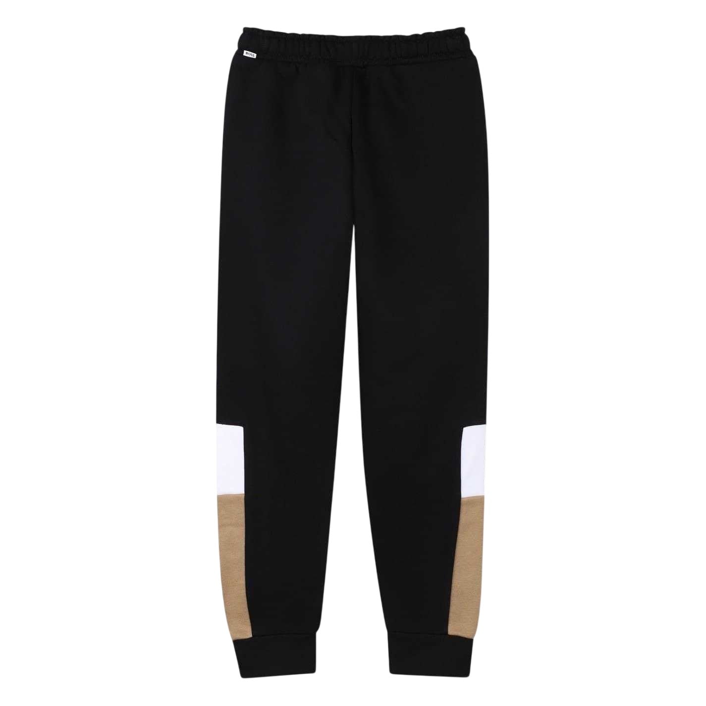 Black - Back - Boss Childrens-Kids Colour Block Joggers
