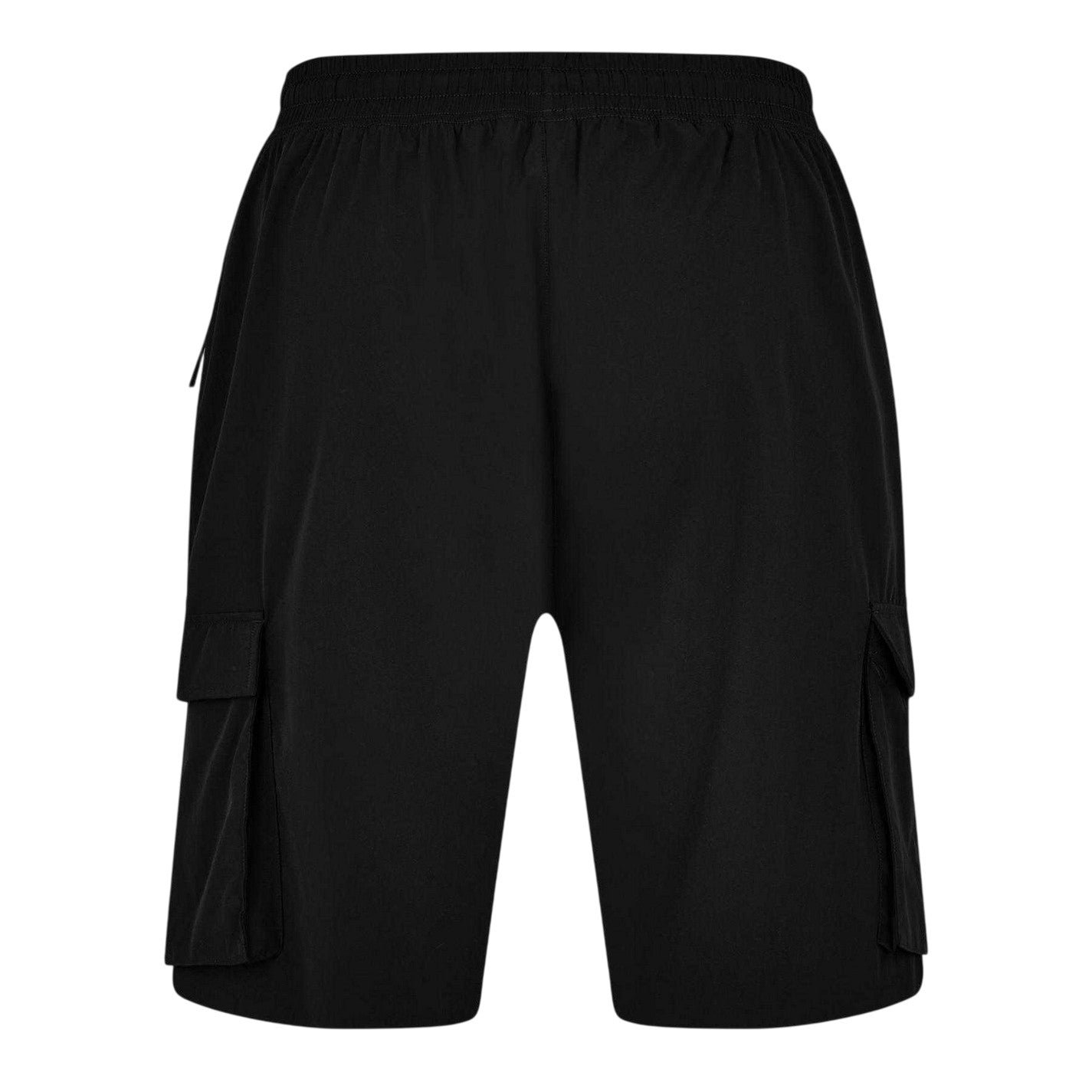 Black - Back - Everlast Mens Training Cargo Shorts