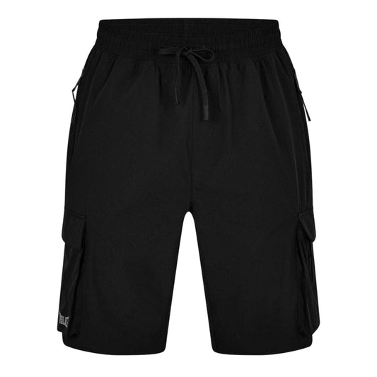 Black - Front - Everlast Mens Training Cargo Shorts