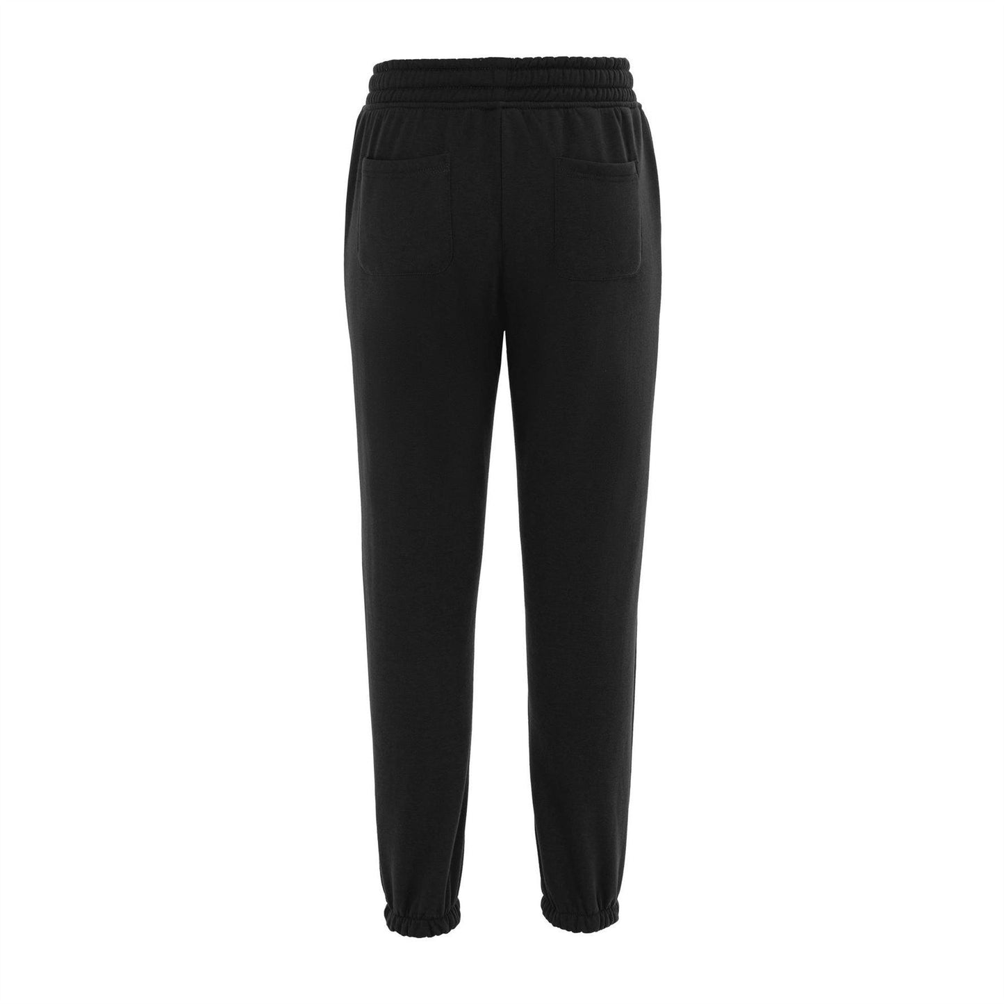 Black - Back - SoulCal Womens-Ladies Fleece Plain Joggers