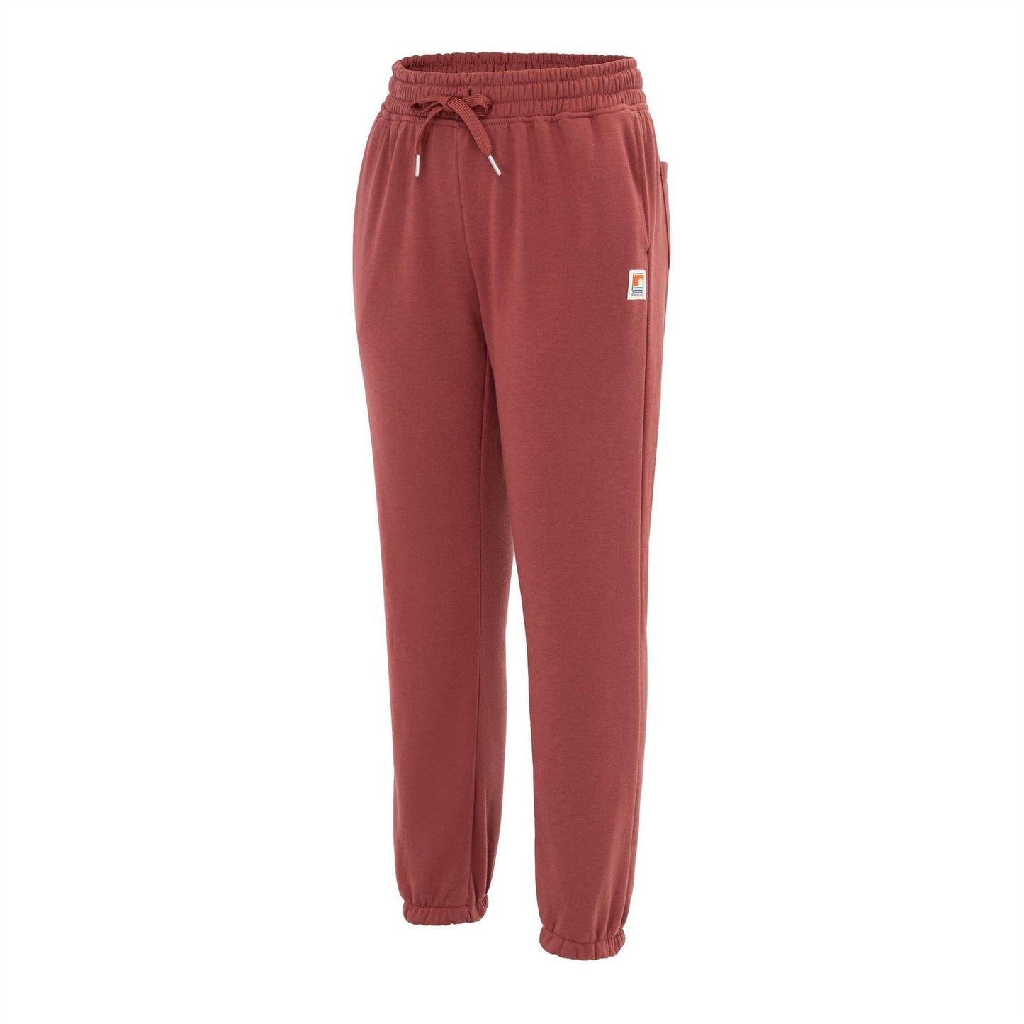 Dark Red - Side - SoulCal Womens-Ladies Fleece Plain Joggers
