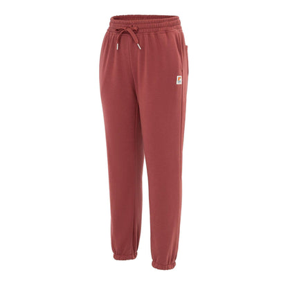 Dark Red - Side - SoulCal Womens-Ladies Fleece Plain Joggers